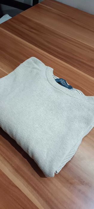 Sweter z okrągłym dekoltem L bawełna