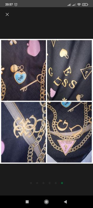 Платок большой бренд оригинал Guess