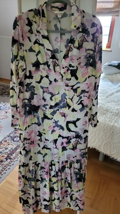Kolorowa sukienka maxi H&M