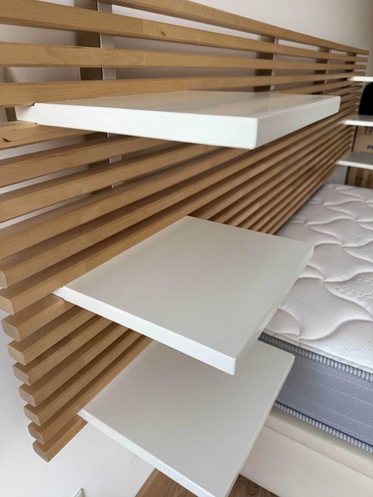 Cama Sommier c/ Arrumação + Cabeceira Madeira