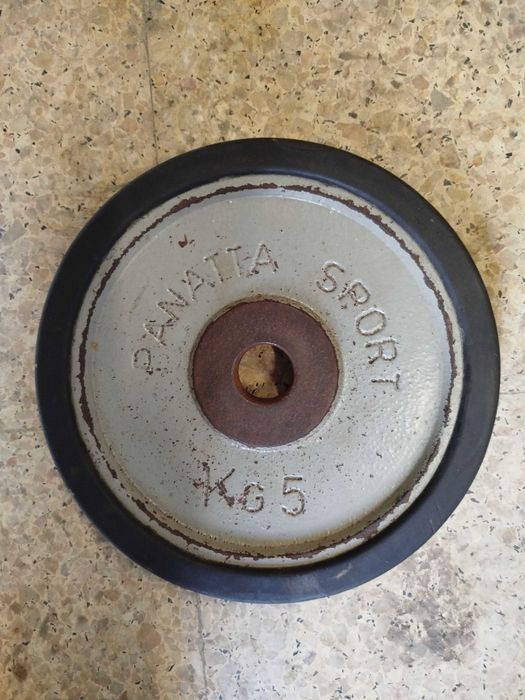 2 Suportes de Disco e Barras + Discos Panatta