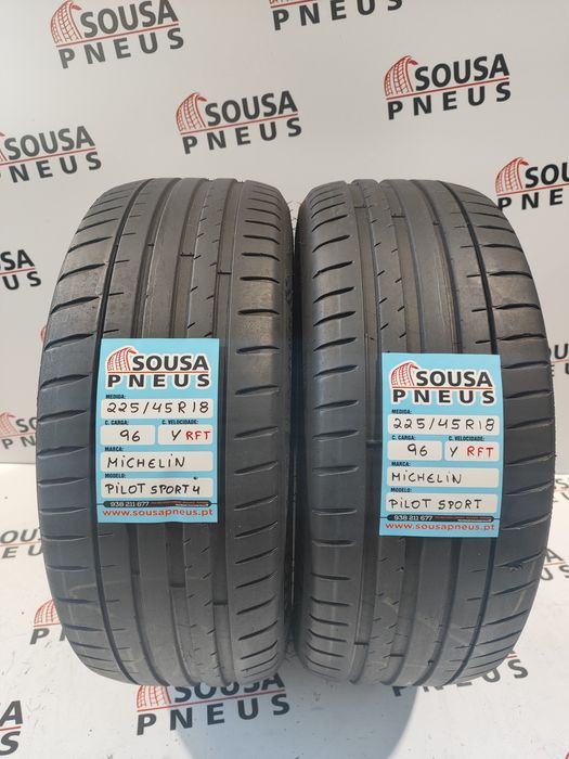2 pneus semi novos 225-45R18 RFT Michelin  - Oferta dos Portes