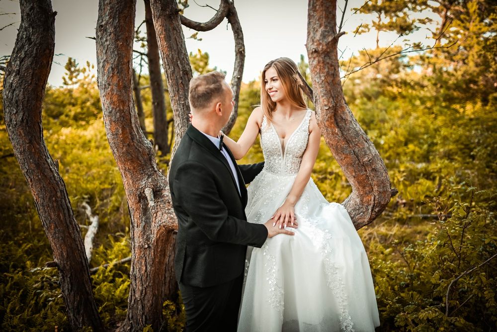 Suknia ślubna literka A