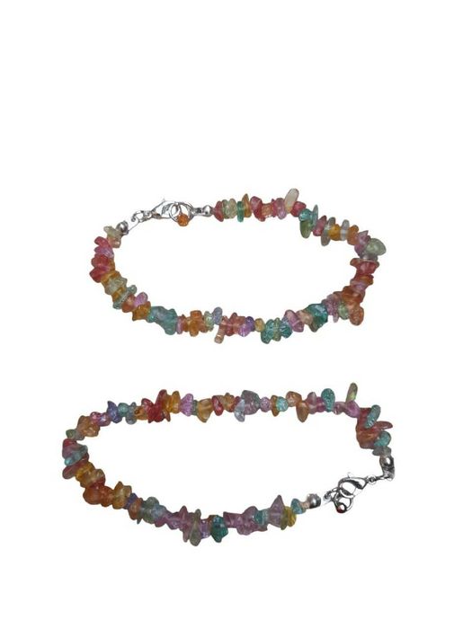 Dwie bransoletki - szklane kamienie multikino