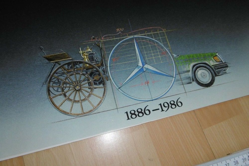 Raro Calendário da Mercedes do ano 1986