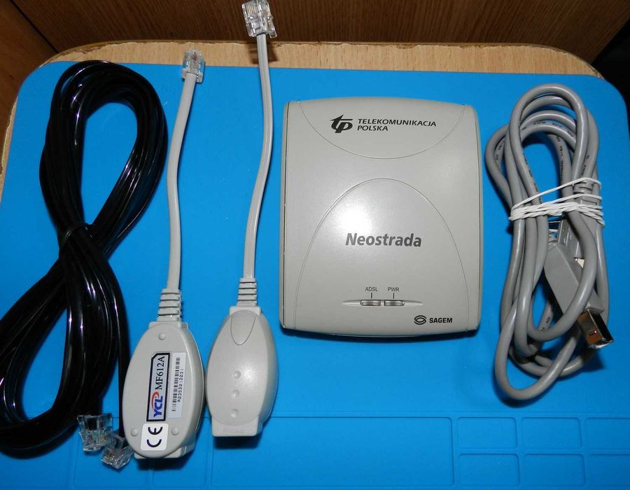 Modem Sagem Fast 800 USB neostrada z pełnym wyposażeniem.