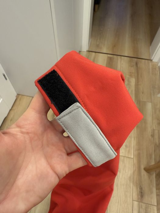 Softshell damski bez kaptura czerwony z szarym M 38