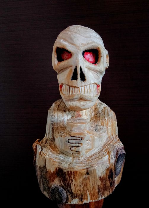 Rzeźba czaszka metal music