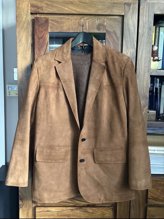 Mamgo zamszowa skóra brązowa matynarka kurtka nowa  tabaczkowa M 38