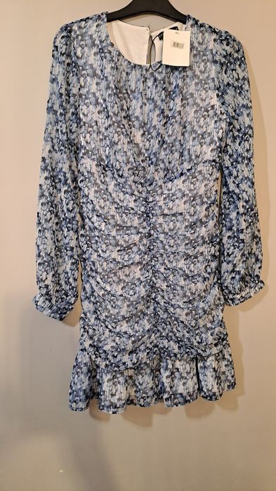 Mohito Nowa sukienka marszczona mgiełka S #trendy #bluedress #wiosna