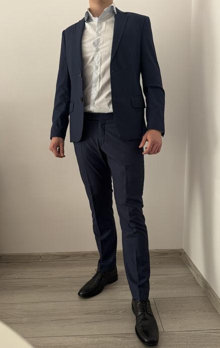Garnitur granatowy Pako Lorente Slim Fit 48/170 (Spodnie 88/176)
