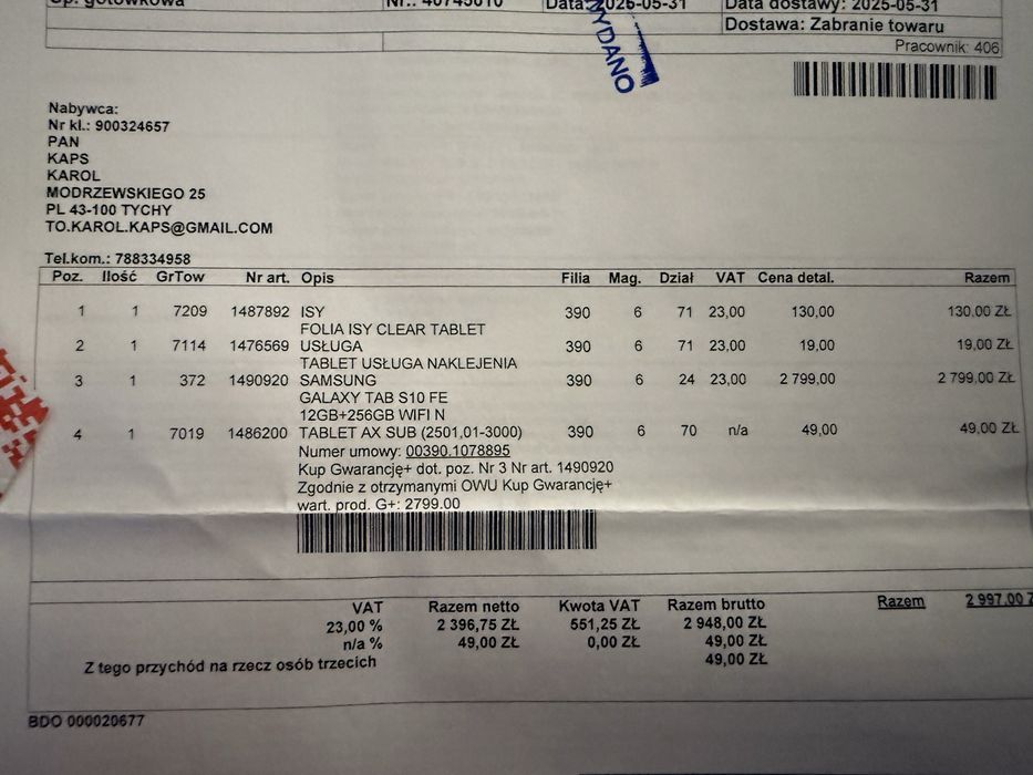 Samsung Tab S10 fe 12/256