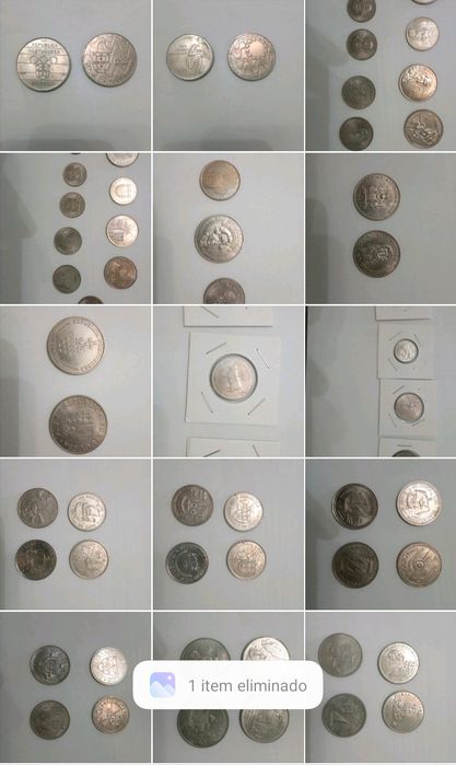 Várias moedas comemorativas