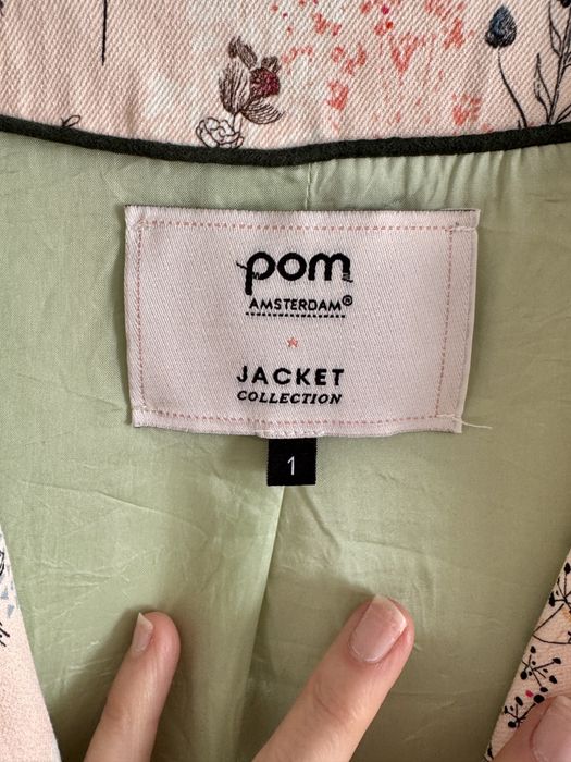 Żakiet POM Amsterdam 36 bawełniany w kwiaty pastelowy premium