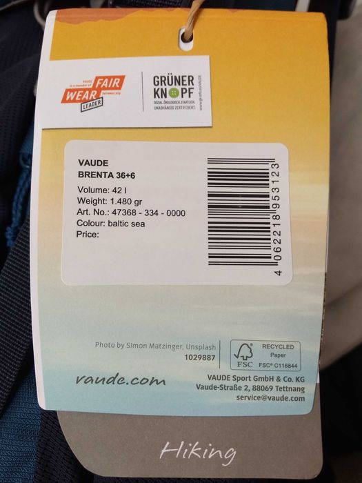 Plecak Vaude Brenta 36+6