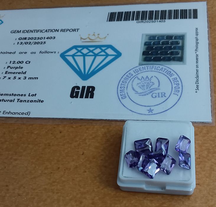 Tanzanita Natural Certificada – 7x5mm