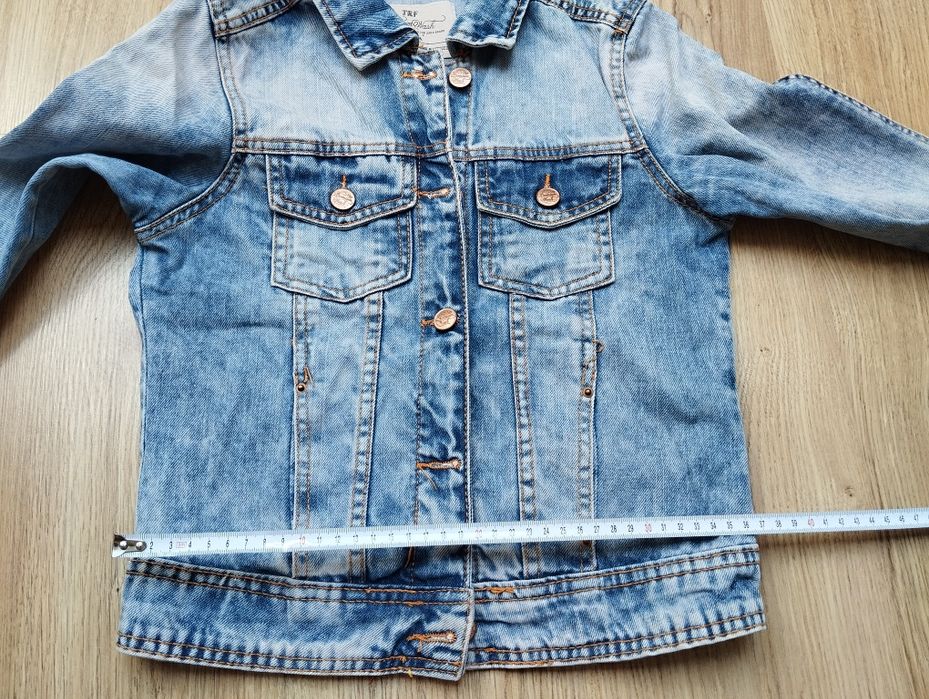 Jeansowa kurtka Zara S przecierana y2k style 2000 denim washed effect nie dye