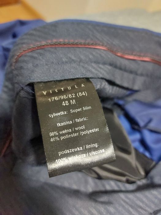 Garnitur i koszula Vistula super slim 176/96/82(84) 48M