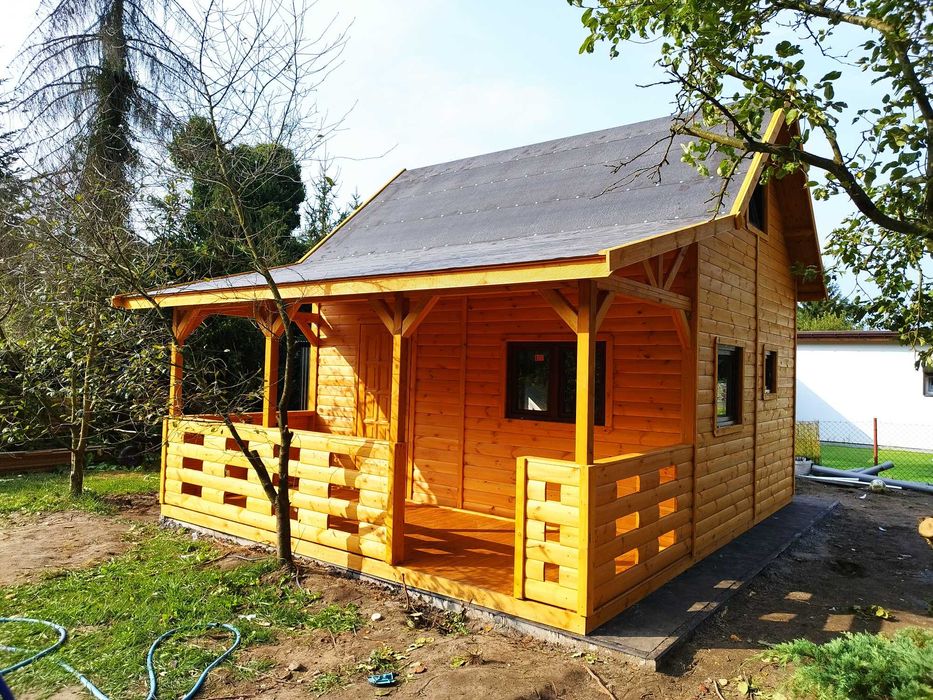 domek drewniany,wym.5mx7m, letniskowy,poddasze,drewniany,szkieletowy