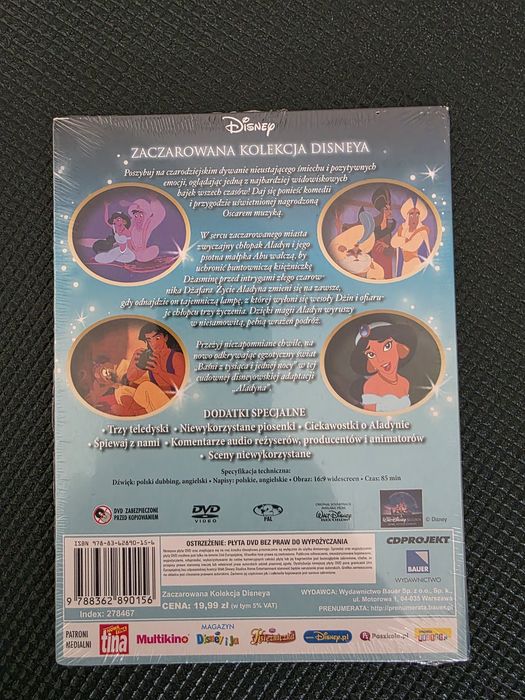 Aladyn film dvd z książeczką / zafoliowany / disney