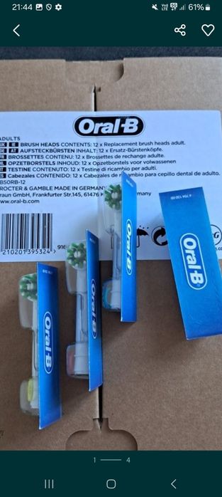 Oral-B CrossAction , 4 Sztuki, Oryginalne Wkłady