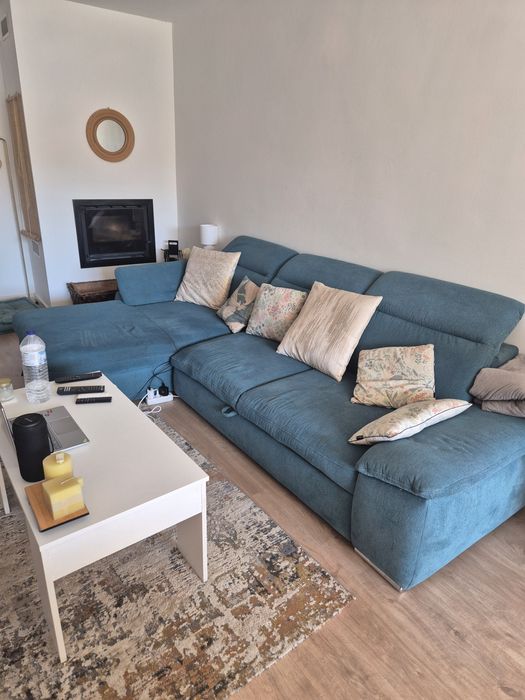 Sofa cama com chaise longe grande