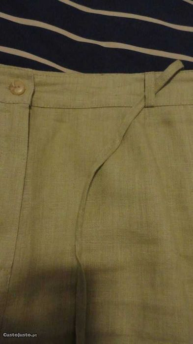 Saia de senhora em linho bege