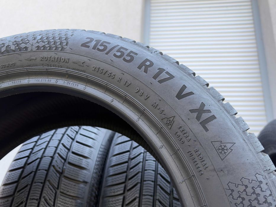 4szt zimowe 215/55R17 Continental 8mm 2024r świetny stan! Z1319 gwarancja