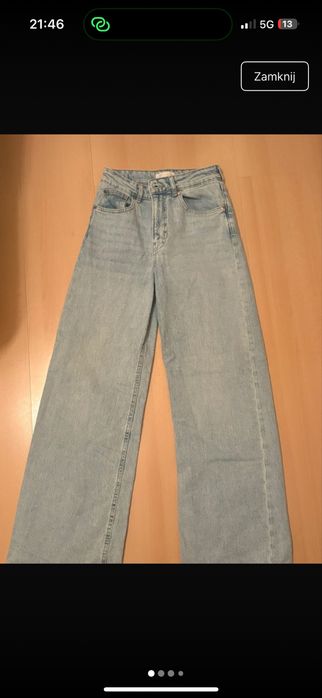 Jasne jeansy szerokie baggy