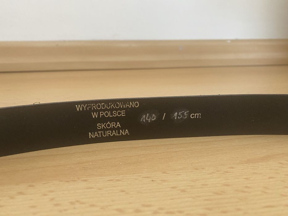 Pasek skórzany czarny