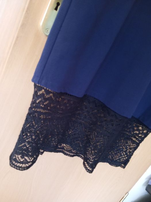 Vestido azul e preto, tamanho 42