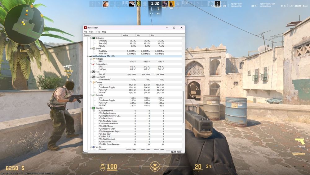 Nvidia Gforce GTX 1070 Inno 3D 8GB 256 bit