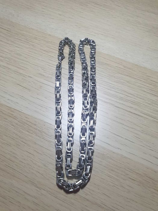 Conjunto de colar para homem com corrente cubana + corrente de reis