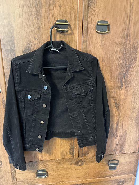 Czarna kurtka jeansowa katana H&M rozmiar 36 S denim
