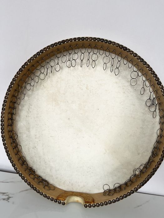 шаманський даф бубен шкіра автентичний з хутром