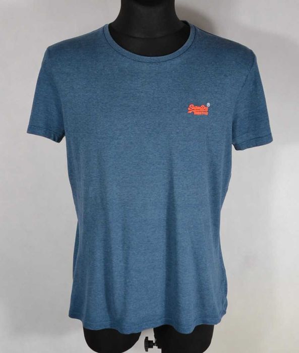 SuperDry Orange Label Koszulka Męska L Oryginalna Bawełna Super Stan