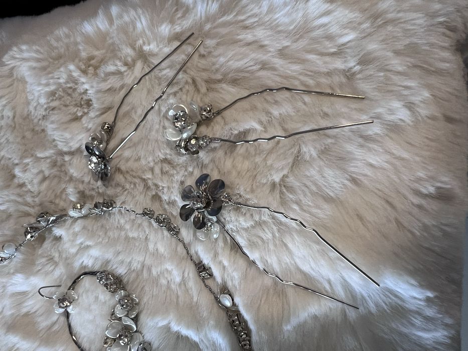Zestaw biżuterii motyw roślinny, boho sesja