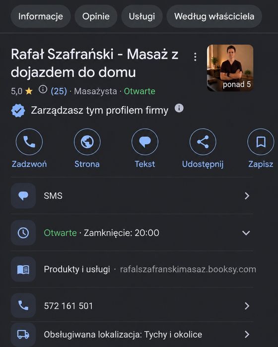 MASAŻ/REHABILITACJA z dojazdem do domu