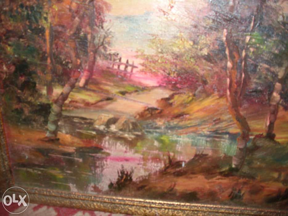 ÓLEO ANTIGO com Moldura