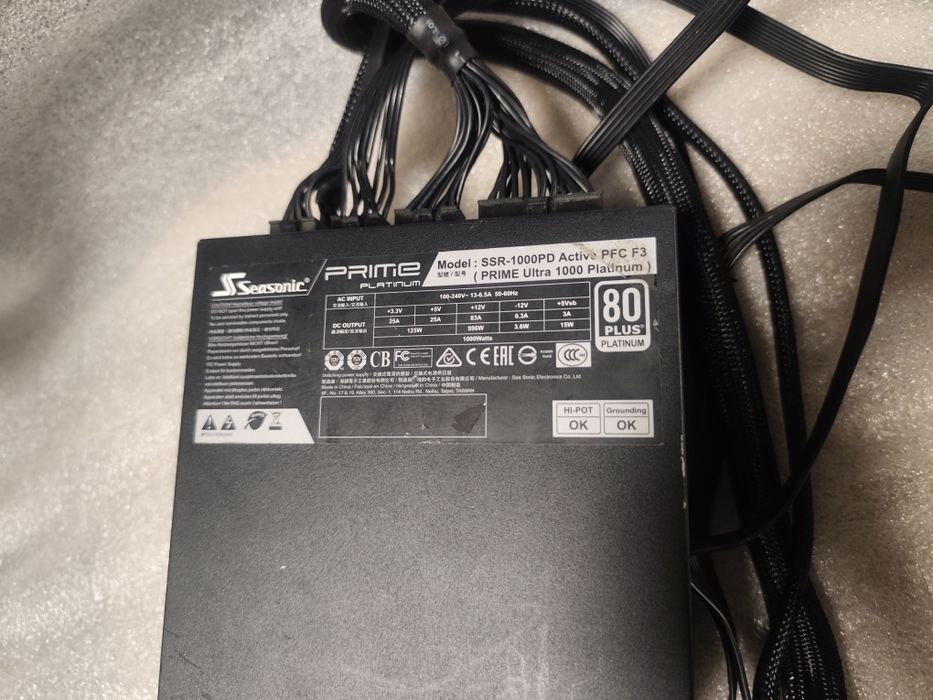 TOP! Блок живлення Seasonic PRIME 1000Watt SSR-1000PD 80Plus Platinum