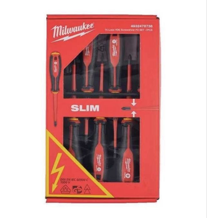 Набір діелектричних викруток Milwaukee 7 шт + тестер напруги