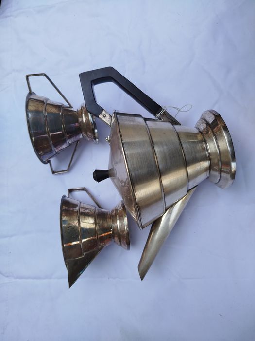 Чайний вінтажний набір в стилі ар деко, посріблення