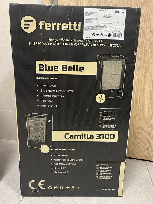 Газовий камін. Газовий обігрівач. Farretti 4200W