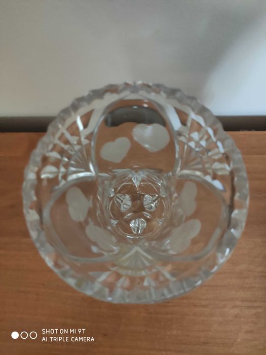 【未使用 】高級ガラス  ドイツ Anna Htte Bleikristall ドイツ製 Anna Hutte BLEIKRISTALL クリスタル ガラス花瓶 未使用