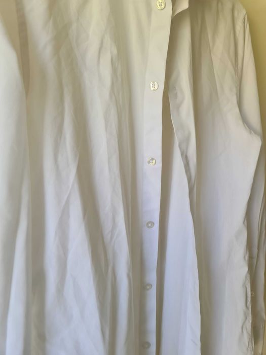 Camisa Branca Slim Fit H&M - Tamanho M 39/40 White Shirt