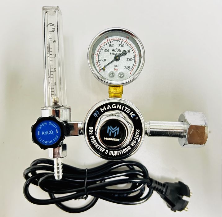 Редуктор з підігрівом 220V вуглекислотний/аргоновий MAGNITEK MG-2023