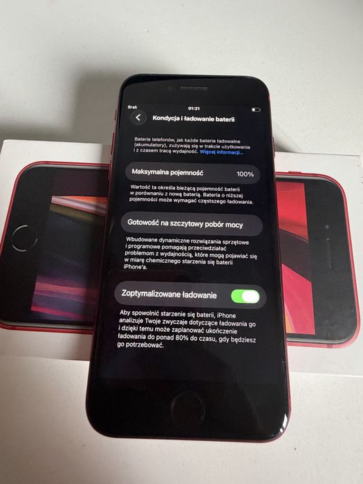 Jak Nowy iPhone SE 2020 64gbRed Oryg Bateria od nowosci 30 cykli