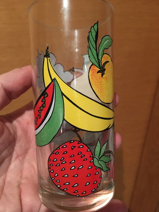 Dartington copos vintage anos 80 frutas