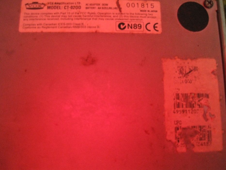 Продам японський ламповий овердрайв Vox CT-2 OD Big Ben Overdrdrive