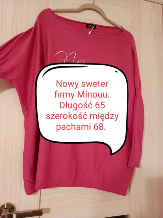 Sweter minouu różowy nowy